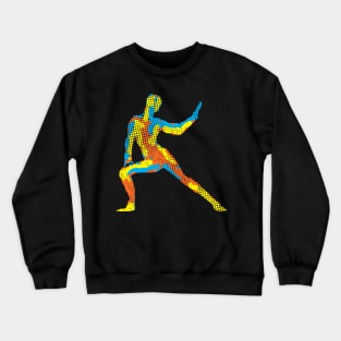 Modern Abstract Yoga Pose Crewneck Sweatshirt